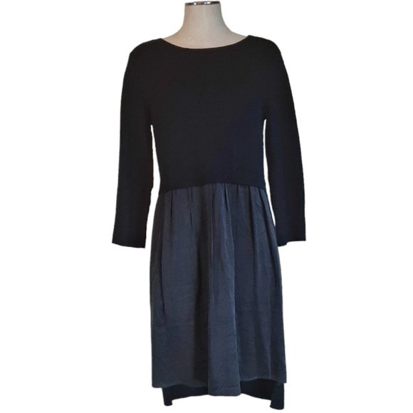 Sundance Jillian Wool Silk Black Knee Length Dress SZ XS - Picture 2 of 11
